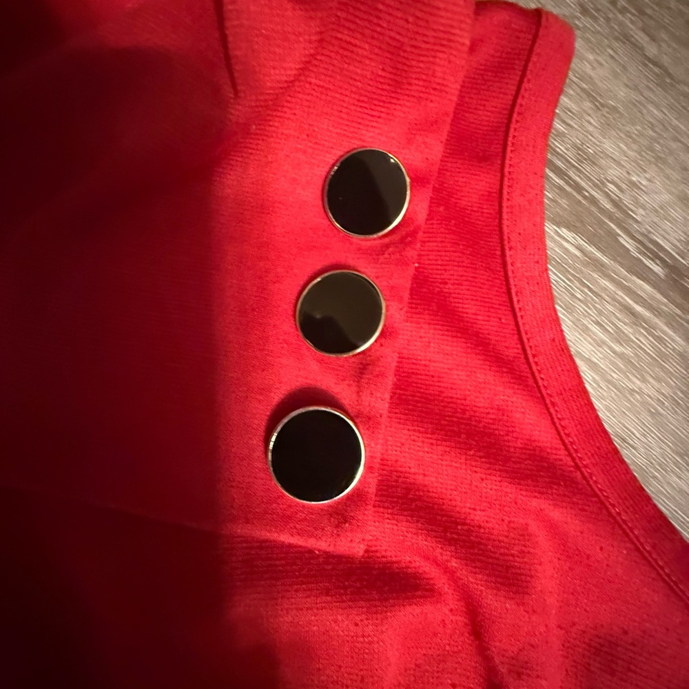 Sold!        Red Embellished Dress - Picture 5 of 6